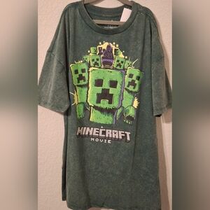 MINECRAFT boy tee casual school shirt size Large (9/10)